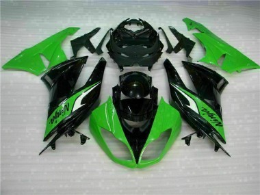 ABS 2009-2012 Black Green Kawasaki ZX6R Bike Fairing Kit Canada