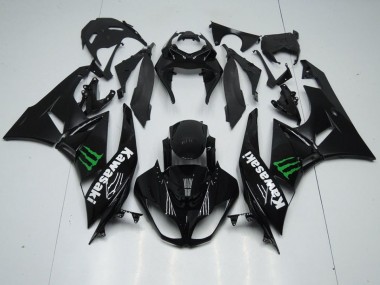 ABS 2009-2012 Black with Monster Kawasaki ZX6R Replacement Motorcycle Fairings Canada