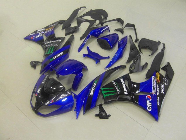 ABS 2009-2012 Blue Monster Kawasaki ZX6R Bike Fairing Kit Canada ABS 2009-2012 Blue Monster Kawasaki ZX6R Bike Fairing Kit Canada