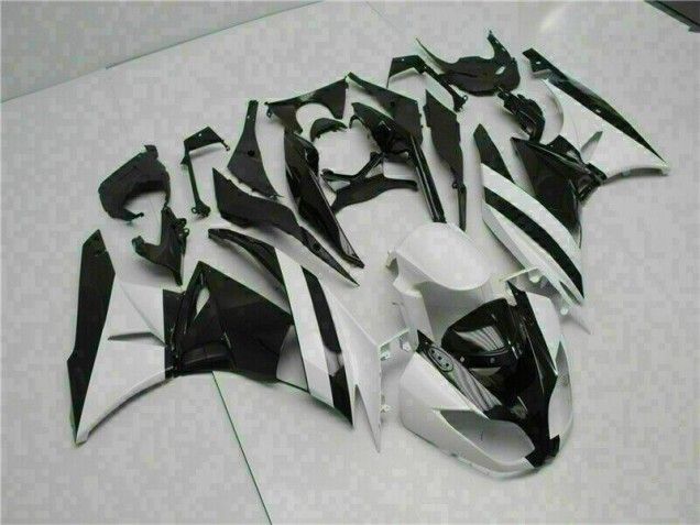 2009-2012 White Black Kawasaki ZX6R Motorcycle Replacement Fairings Canada 2009-2012 White Black Kawasaki ZX6R Motorcycle Replacement Fairings Canada