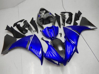 2012-2014 Black Blue Yamaha YZF R1 Bike Fairing Kit Canada