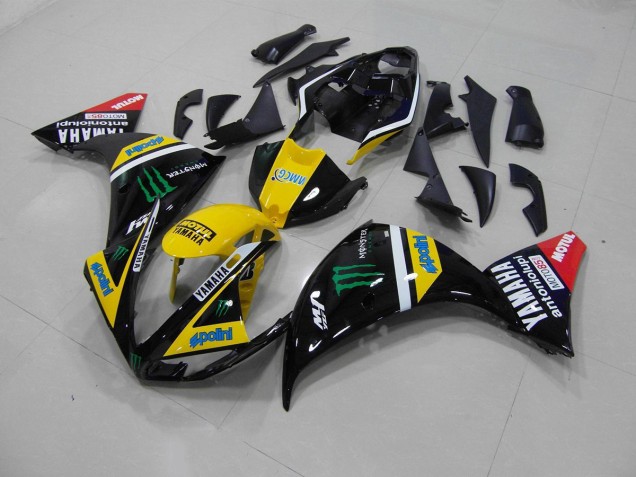 ABS 2012-2014 Yellow Black Monster Yamaha YZF R1 Motor Fairings Canada
