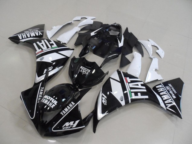 ABS 2012-2014 Black White Fiat Yamaha YZF R1 Motorbike Fairings Canada ABS 2012-2014 Black White Fiat Yamaha YZF R1 Motorbike Fairings Canada