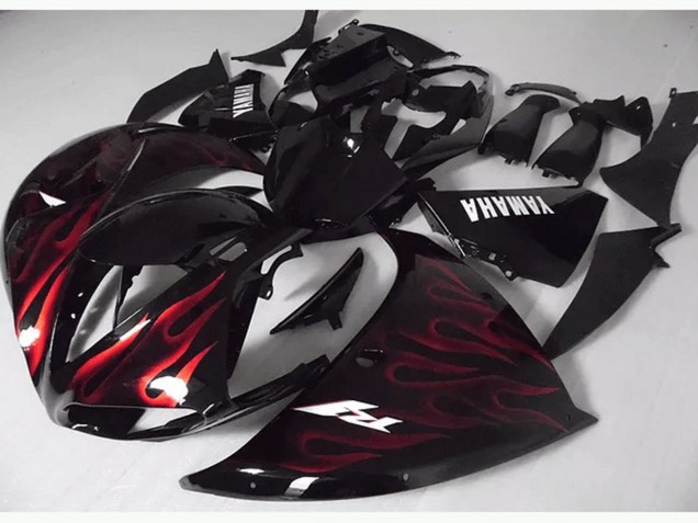 ABS 2012-2014 Red Black Flame Yamaha YZF R1 Motorcycle Fairing Kits Canada