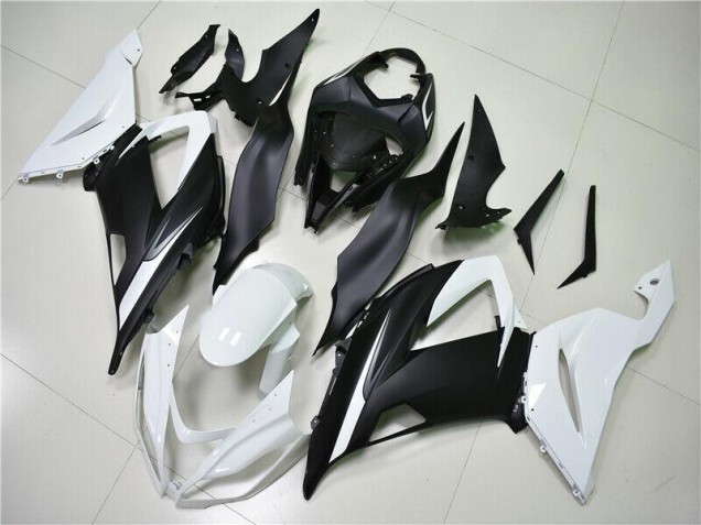 ABS 2013-2018 White Black Kawasaki ZX6R Motorbike Fairings Canada ABS 2013-2018 White Black Kawasaki ZX6R Motorbike Fairings Canada