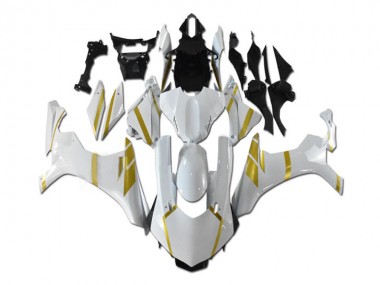 ABS 2015-2019 White Gold Yamaha YZF R1 Motorbike Fairing Kits Canada