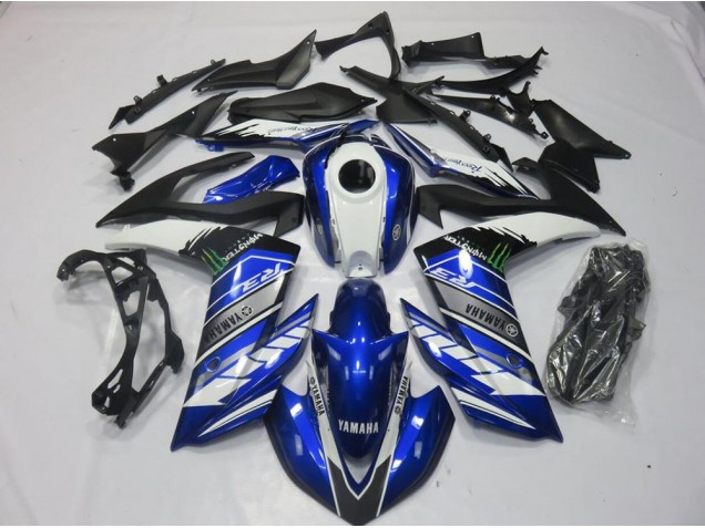 ABS 2015-2022 Monster Blue Yamaha YZF R3 Motorcyle Fairings Canada ABS 2015-2022 Monster Blue Yamaha YZF R3 Motorcyle Fairings Canada