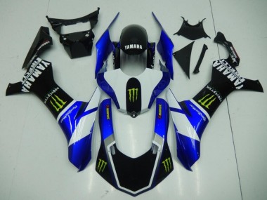 ABS 2015-2019 Black Blue Monster Yamaha YZF R1 Moto Fairings Canada