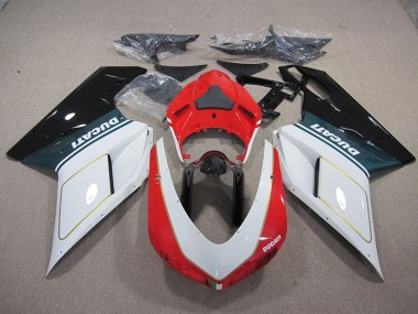 ABS 2007-2014 White Red Ducati 1098 848 Motorcylce Fairings Canada