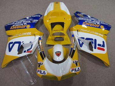 ABS 1993-2005 Yellow White Fila Ducati 748 Bike Fairings Canada