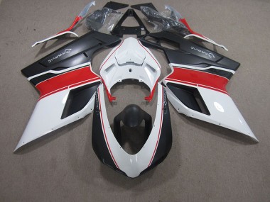 2007-2014 White Red Black Marvic Ducati 848 Motorcycle Fairings Kit Canada