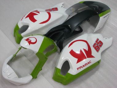 ABS 2008-2012 White Red PRAMAC 65 Ducati Monster 696 Motorcylce Fairings Canada