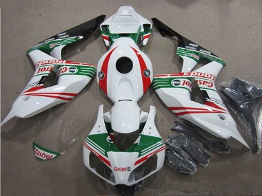 ABS 2006-2007 White Green Red Castrol Honda CBR1000RR Motorcycle Fairings Kit Canada