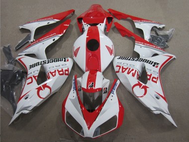 ABS 2006-2007 White Red PRAMAC Honda CBR1000RR Moto Fairings Canada