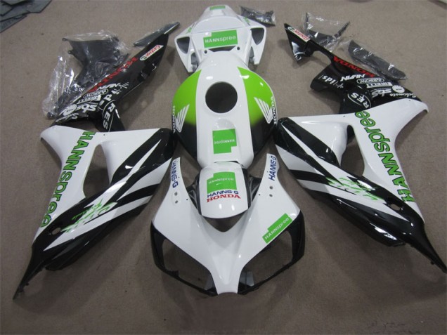 ABS 2006-2007 White Green Hannspree Honda CBR1000RR Motorcycle Fairing Canada ABS 2006-2007 White Green Hannspree Honda CBR1000RR Motorcycle Fairing Canada
