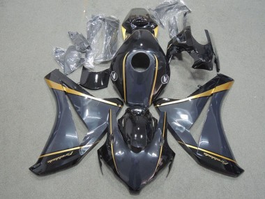 ABS 2008-2011 Black Gold Fireblade Honda CBR1000RR Motorbike Fairing Kits Canada