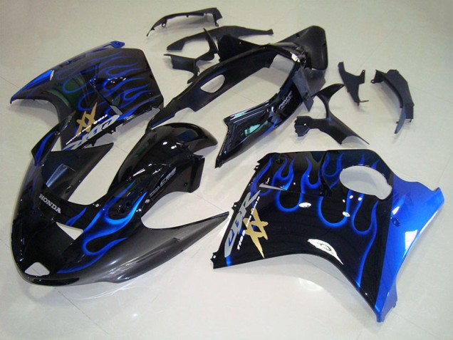 1996-2007 Black Blue Flame Honda CBR1100XX Blackbird Bike Fairing Canada