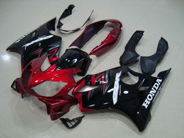 2004-2007 Black Red Honda CBR600 F4i Motorcycle Fairing Kit Canada