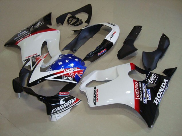 2004-2007 White Blue DENSO HRC Carrera Honda CBR600 F4i Bike Fairing Canada