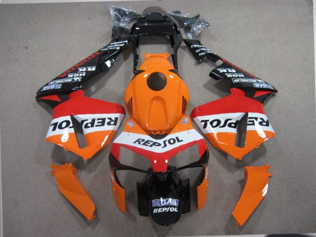 ABS 2003-2004 Orange Black Repsol Honda CBR600RR Motorcylce Fairings Canada ABS 2003-2004 Orange Black Repsol Honda CBR600RR Motorcylce Fairings Canada