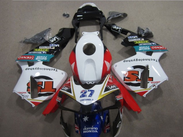 ABS 2003-2004 White Red Blue 27 Honda CBR600RR Motorcycle Fairings Canada ABS 2003-2004 White Red Blue 27 Honda CBR600RR Motorcycle Fairings Canada