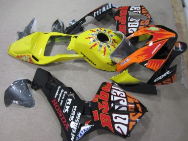 ABS 2003-2004 Yellow Black Repsol 46 Honda CBR600RR Bike Fairings Canada