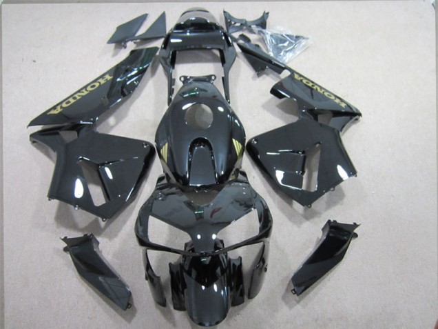 ABS 2003-2004 Black Gold Decal Honda CBR600RR Replacement Motorcycle Fairings Canada ABS 2003-2004 Black Gold Decal Honda CBR600RR Replacement Motorcycle Fairings Canada