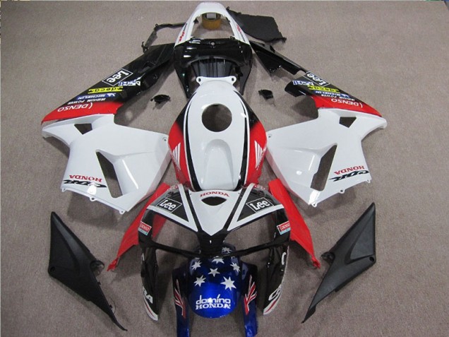 ABS 2005-2006 White Red Blue Lee Honda CBR600RR Motorbike Fairing Canada ABS 2005-2006 White Red Blue Lee Honda CBR600RR Motorbike Fairing Canada