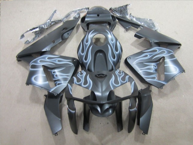 ABS 2005-2006 Black Silver Flame Honda CBR600RR Replacement Motorcycle Fairings Canada ABS 2005-2006 Black Silver Flame Honda CBR600RR Replacement Motorcycle Fairings Canada