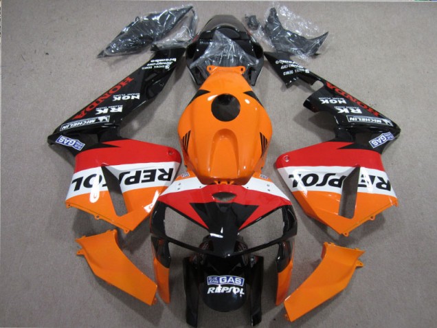 ABS 2005-2006 Orange Red Black Repsol Honda CBR600RR Motorbike Fairing Kits Canada ABS 2005-2006 Orange Red Black Repsol Honda CBR600RR Motorbike Fairing Kits Canada