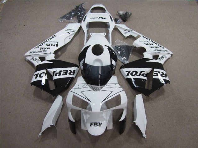 ABS 2005-2006 White Black Repsol Honda CBR600RR Motorcylce Fairings Canada ABS 2005-2006 White Black Repsol Honda CBR600RR Motorcylce Fairings Canada