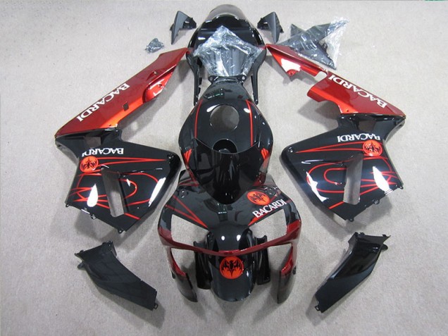 ABS 2005-2006 Black Red BACARDI Honda CBR600RR Motorcycle Fairings Canada ABS 2005-2006 Black Red BACARDI Honda CBR600RR Motorcycle Fairings Canada