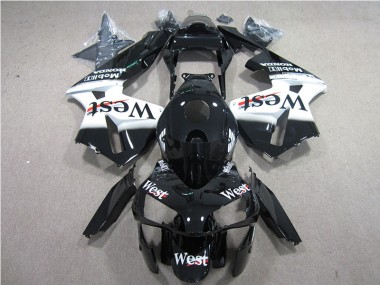 ABS 2005-2006 Black White West Honda CBR600RR Bike Fairing Canada