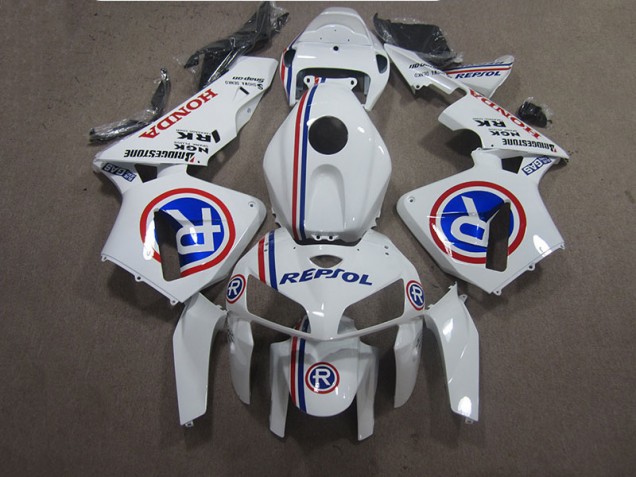ABS 2005-2006 White Blue Repsol Honda CBR600RR Bike Fairing Kit Canada ABS 2005-2006 White Blue Repsol Honda CBR600RR Bike Fairing Kit Canada