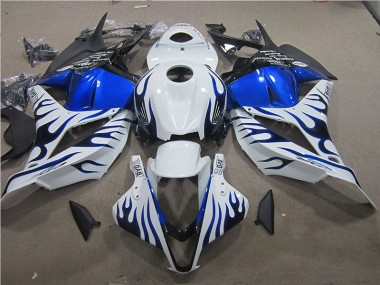ABS 2009-2012 White Blue Flame Honda CBR600RR Bike Fairings Canada