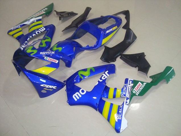 ABS 2000-2001 Blue Movistar Castrol Honda CBR900RR 929 Motorcycle Fairings Kit Canada ABS 2000-2001 Blue Movistar Castrol Honda CBR900RR 929 Motorcycle Fairings Kit Canada