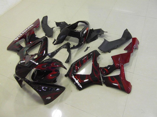 ABS 2000-2001 Black Red Flame Honda CBR900RR 929 Motorcylce Fairings Canada ABS 2000-2001 Black Red Flame Honda CBR900RR 929 Motorcylce Fairings Canada
