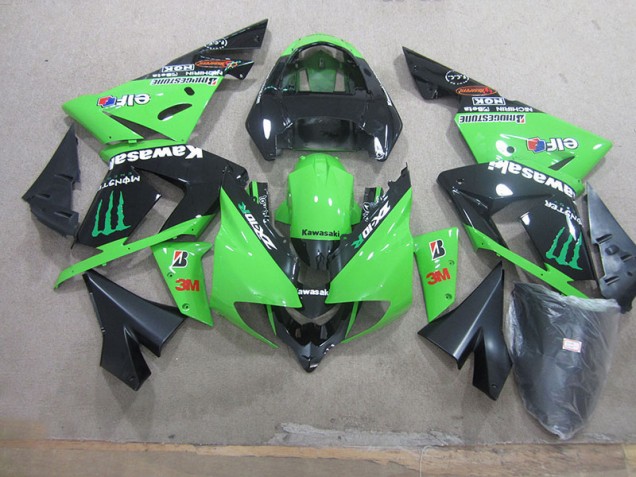 ABS 2003-2005 Black Green 3M Monster Kawasaki ZX10R Replacement Motorcycle Fairings Canada