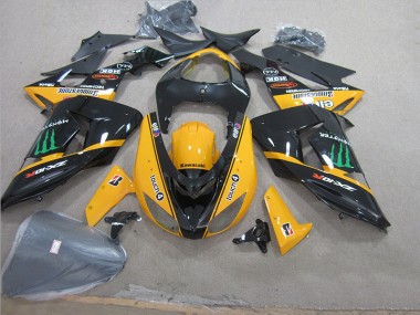 ABS 2006-2007 Black Yellow Touch4 Monster Kawasaki ZX10R Motorcycle Fairing Canada