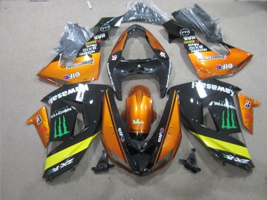 ABS 2006-2007 Black Orange Monster Kawasaki ZX10R Motorcycle Fairing Kits Canada