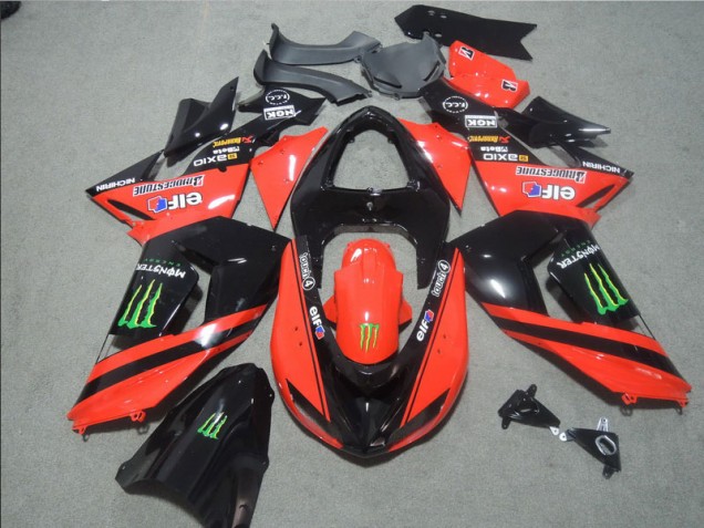 ABS 2006-2007 Black Red Touch4 Monster Kawasaki ZX10R Motorbike Fairing Canada ABS 2006-2007 Black Red Touch4 Monster Kawasaki ZX10R Motorbike Fairing Canada