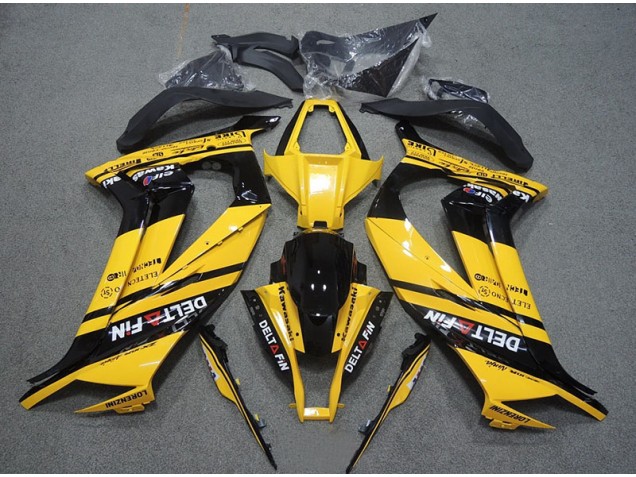 ABS 2011-2015 Yellow Black Delt Fin Kawasaki ZX10R Motorcycle Bodywork Canada ABS 2011-2015 Yellow Black Delt Fin Kawasaki ZX10R Motorcycle Bodywork Canada