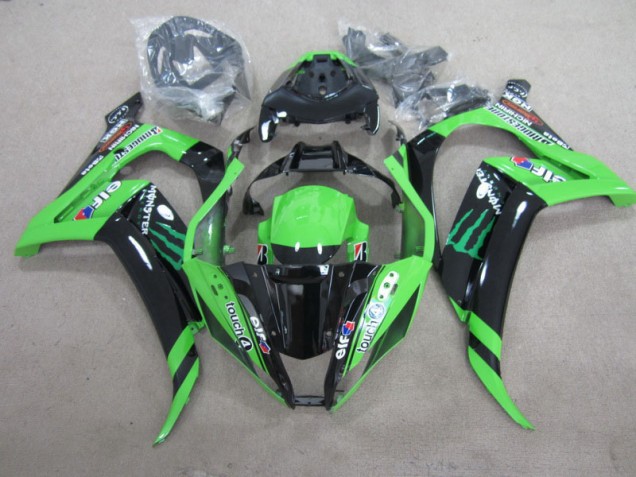 ABS 2011-2015 Black Green Touch4 Monster Kawasaki ZX10R Motorbike Fairing Kits Canada ABS 2011-2015 Black Green Touch4 Monster Kawasaki ZX10R Motorbike Fairing Kits Canada