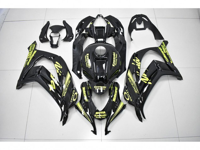 2016-2019 Black Yellow Reacing Team Ninja Kawasaki ZX10R Motorbike Fairing Canada