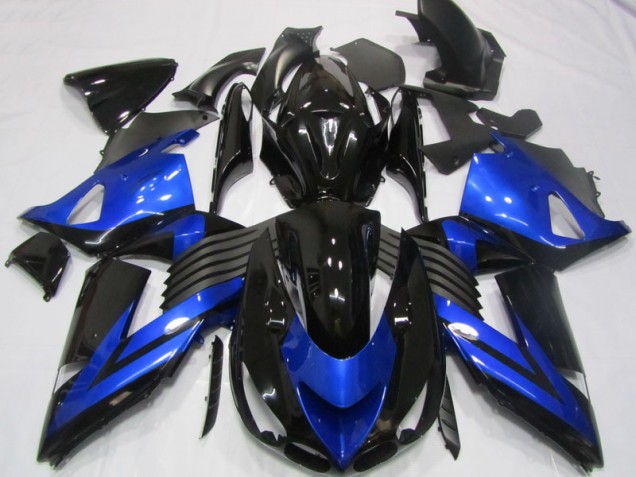 ABS 2006-2011 Black Blue Kawasaki ZX14R ZZR1400 Moto Fairings Canada ABS 2006-2011 Black Blue Kawasaki ZX14R ZZR1400 Moto Fairings Canada