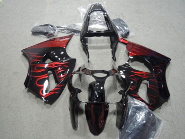 ABS 2000-2002 Black Red Flame Kawasaki ZX6R Motorbike Fairing Kits Canada