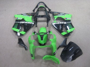ABS 2000-2002 Black Green Monster Kawasaki ZX6R Motor Fairings Canada