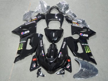 ABS 2005-2006 Black 3M Touch4 Monster Kawasaki ZX6R Motor Bike Fairings Canada