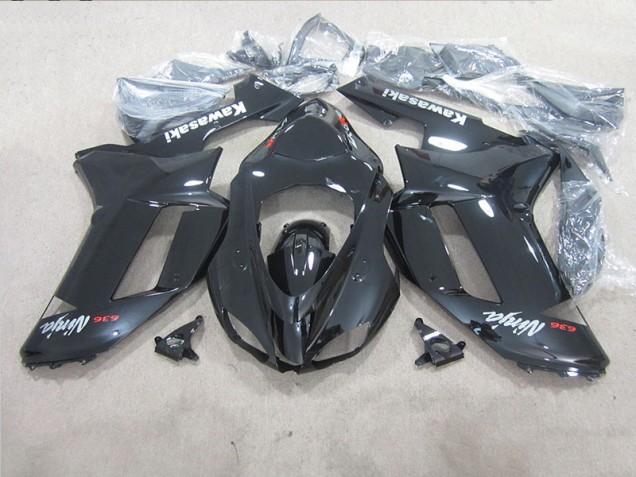 ABS 2007-2008 Black Ninja 636 Kawasaki ZX6R Moto Fairings Canada ABS 2007-2008 Black Ninja 636 Kawasaki ZX6R Moto Fairings Canada