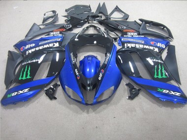 ABS 2007-2008 Black Blue Monster Kawasaki ZX6R Motorcycle Replacement Fairings Canada